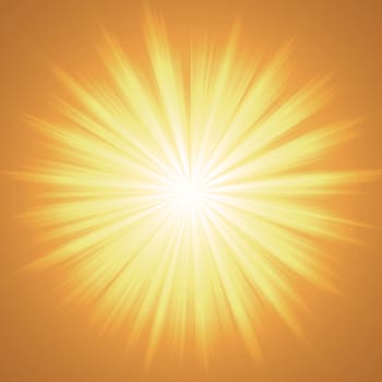 colorful background made from orange and yellow rays representing hot glowing abstract sun