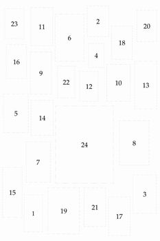 Christmas Advent Calendar blank on white. Can be used as a background for further presentation