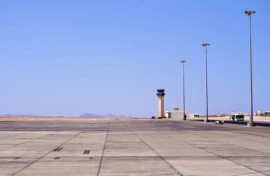 Airport in the desert, Marsa Alam, Egypt.