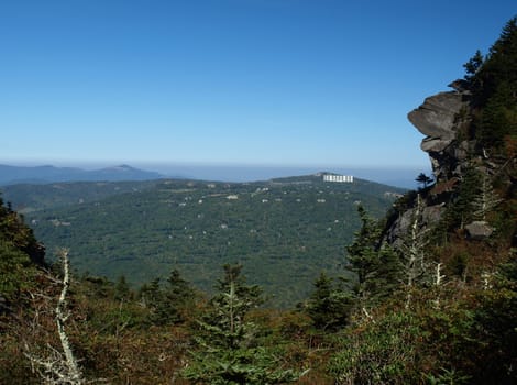 Along the trail at Grandfather mountain in North Carolina