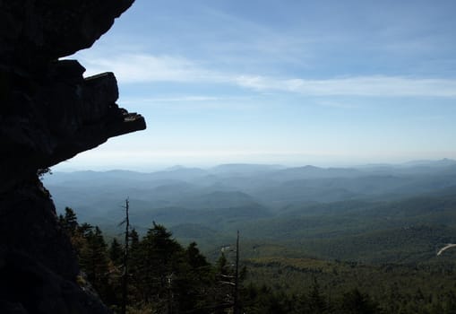 Along the trail at Grandfather mountain in North Carolina