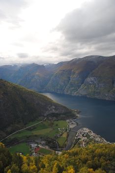 Fjord in Norway, aurlandsfjorden