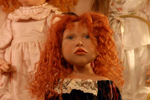 beautiful artisanal doll for children in a store