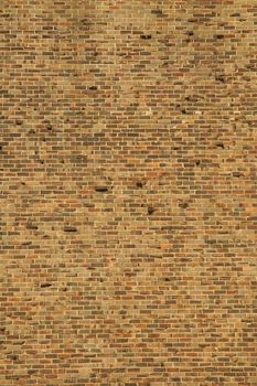 wall made of brown little bricks