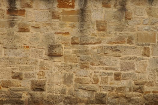 odl brick wall made of stone blocks, belongs to barracks in sydney