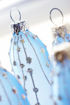 Christmas decoration: macro pictute xmas blue bell
