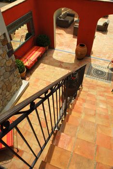 Courtyard of mediterranean villa in French Riviera