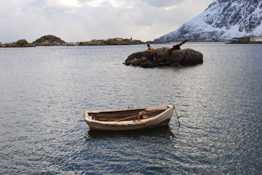 A rowboat in Lofoten, Norway