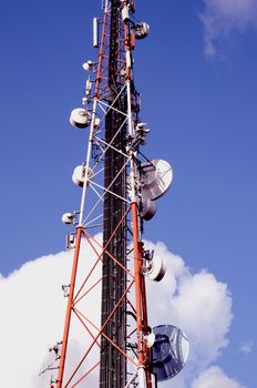 relay station fragment and sky background