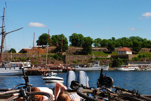 Aker Brygge is an area in Oslo, Norway. It is a popular meeting place for shopping, dining, and entertainment.