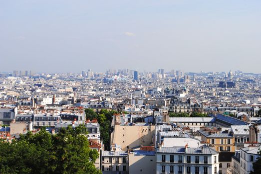 Skyline of Paris, France.