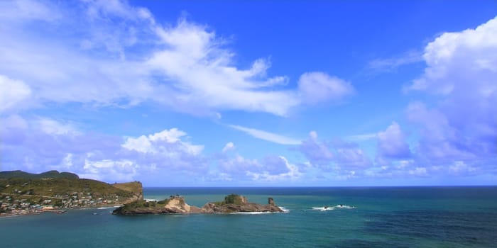 Beautiful Dennery Bay on the Caribbean island of Saint Lucia.