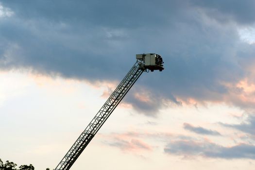 an image of a firetruck ladder