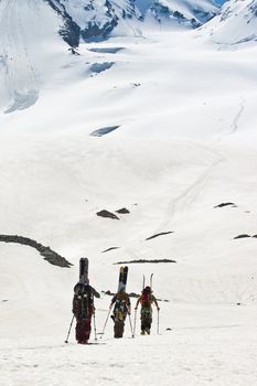 Glacier in Summer, Caucasus Mountains, Elbrus, Adilsu june 2010