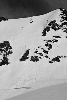 Glacier in Summer, Caucasus Mountains, Elbrus, Adilsu june 2010