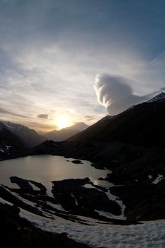 Natural phenomenon in Caucasus Mountains, Elbrus, Adilsu june 2010