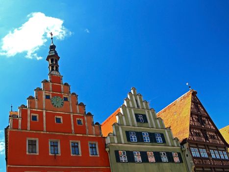 medieval houses at the German Town Dinkelsbuehl