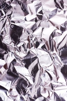 Macro view of background with aluminium foil