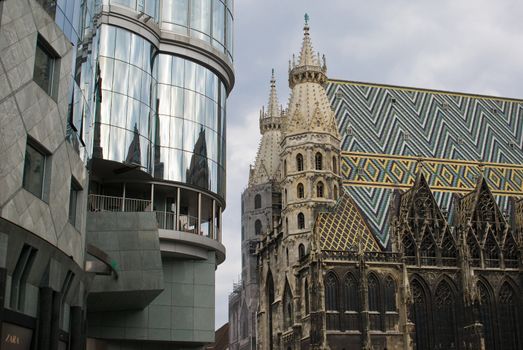 the famous st stephens cathedral located in the first district of vienna