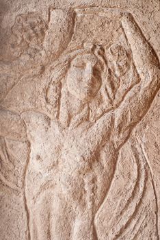 a fresco in the swedish city hall shownig a man dancing