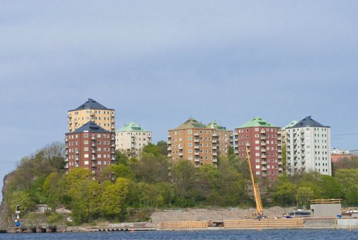 a city view of stockholm from the water