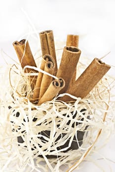 Cinnamon stick decor, can be used as wallpaper.
