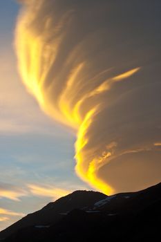 Natural phenomenon in Caucasus Mountains, Elbrus, Adilsu june 2010