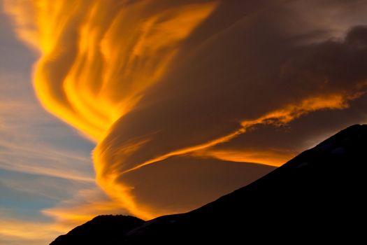 Natural phenomenon in Caucasus Mountains, Elbrus, Adilsu june 2010