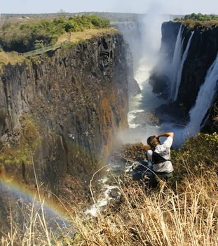 The photographer make a picture of waterfalls Victoria.