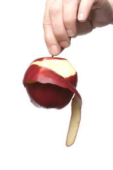 object isolatsd on white background apple on hand