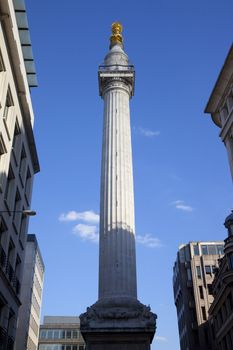 A View of Monument in the London sunshine.