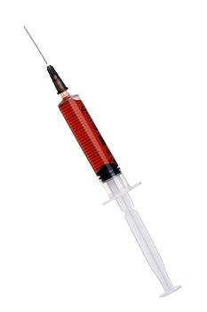 object on white  - syringe close up