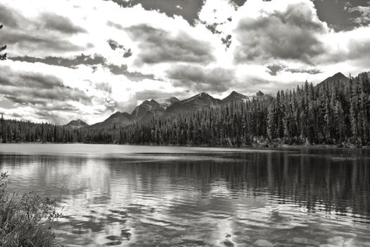 One of the mountains of the Canadian segment of the North American Rocky Mountains range