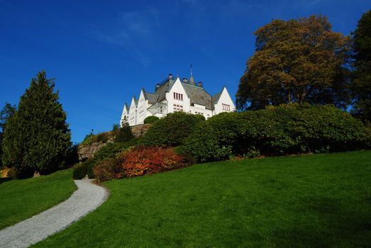 park and castle in bergen Norway