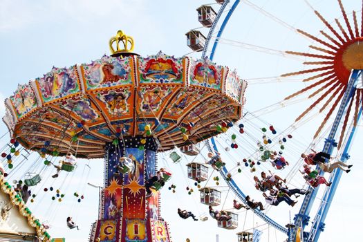 Carousel at the Oktoberfest in Bavaria 