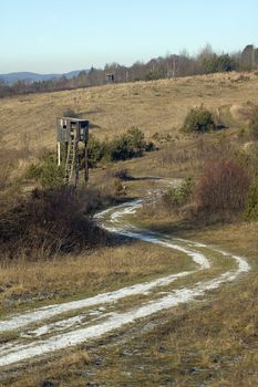 two hunting huts in Slovakia, winter season