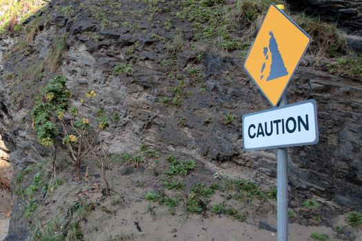 a landslide sign in county kerry ireland