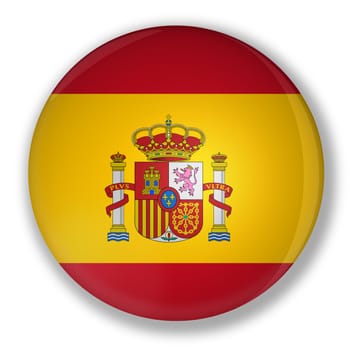 Illustration of a badge with flag of spain