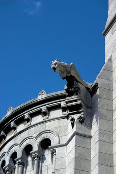 Gargoyles on Basilica of the Sacre Coeur, Paris, France