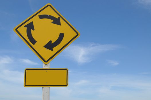 Blank Sign and blue sky