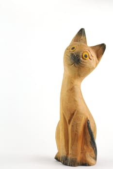 Wooden and painted the cat, home decoration