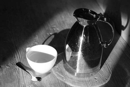 Kettle and Cup BW