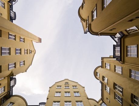 Apartment building from Low angle view