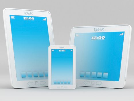 Image of computer technology on a gray background