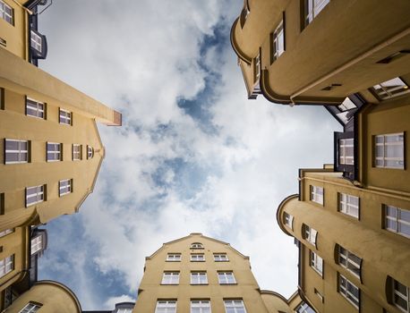 Apartment building from Low angle view