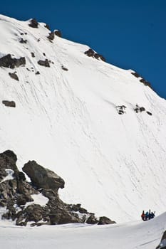 Glacier in Summer, Caucasus Mountains, Elbrus, Adilsu june 2010