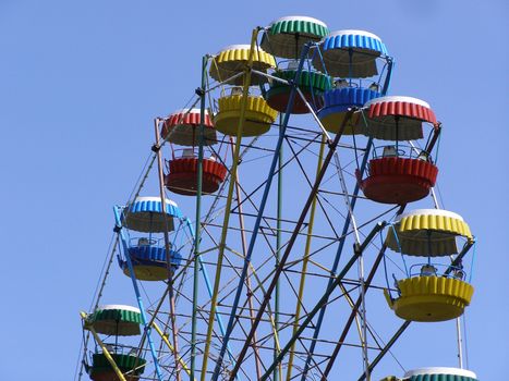 merry-go-round is in the park. Wheel of review.