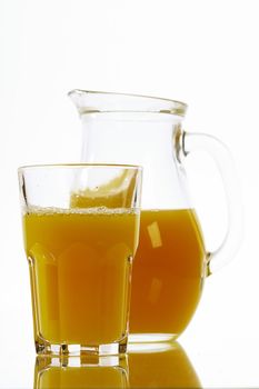 orange juice, jug and glass