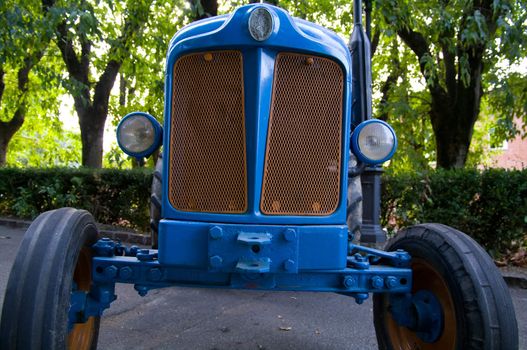 Old model of tractor, renovated to be in superb condition