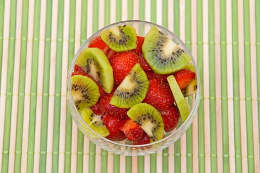 A dessert made of fresh fruits